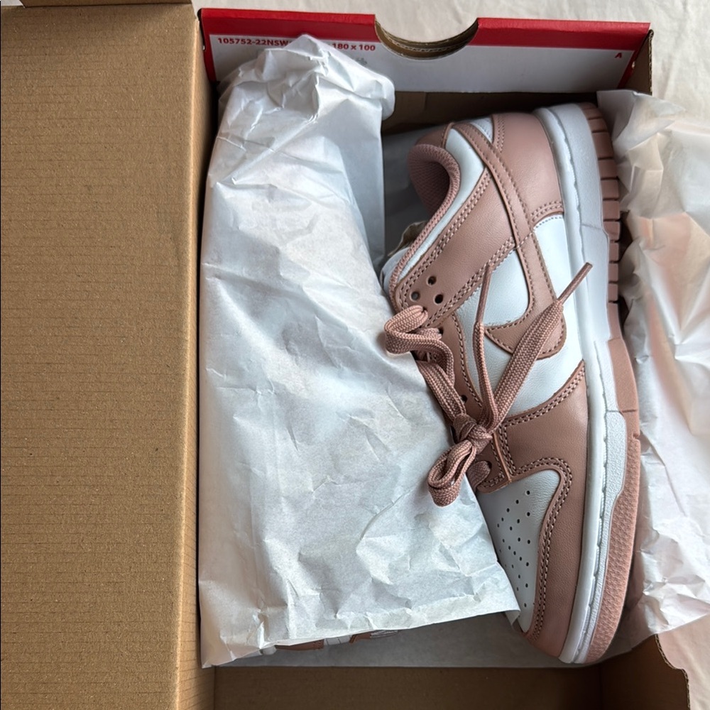 Nike Dunk Low in White and Rose Whisper